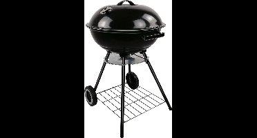 BBQ collection Barbecue Rond - Kogelbarbecue - Houtskool BBQ - met Deksel en Wielen - Opbergrooster