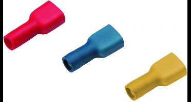 Cimco volledig geïsoleerde vlakstekerhuls geel 4,8x0,8mm voor 4-6mm2 per 100 stuks (180272)