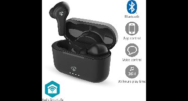 Nedis Draadloze Oordopjes – Bluetooth – 36 u – Touch Control – Oplaadcase – Zwart
