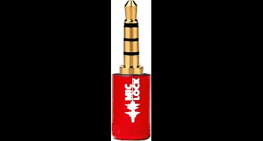 Mic-Lock 3.5mm Microfoon Blocker - 's werelds enige echte anti-afluister hardware die stilte terugstuurt naar het apparaat - Rood