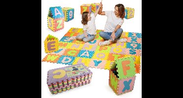 Speelmat Foam 86pcs - Speelmat Baby - 180CM x 180CM - Kleurrijk - Montessori Speelgoed - Vloertegels Baby - Joya Creative