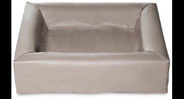 Bia Bed - Kunstleer Hoes - Hondenmand - Taupe - Bia-3 - 70X60X15 cm