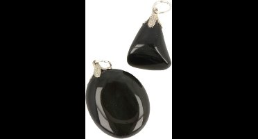 Ruben Robijn Obsidiaan regenboog edelsteen hanger