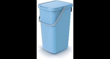 Keden GFT of rest afvalbak - lichtblauw - 25L - afsluitbaar - 26 x 29 x 48 cm - klepje/hengsel - afval scheiden