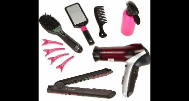 Klein Toys Braun Satin Hair 7 mega speelgoed kappersset - incl. accessoires - zwart - roze