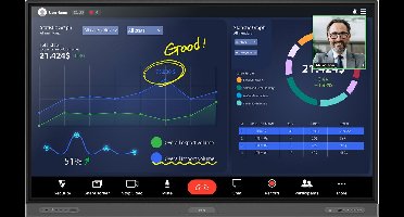 BenQ RP8603 Interactief flatscreen 2,18 m (86") Wifi 450 cd/m² 4K Ultra HD Zwart Touchscreen Type processor Android 11 18/7