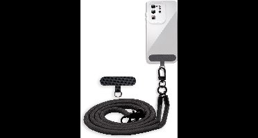 Cadorabo mobiele telefoonketting geschikt voor Vivo Y81i in ZWART met verstelbaar riemkoord om om je nek te hangen