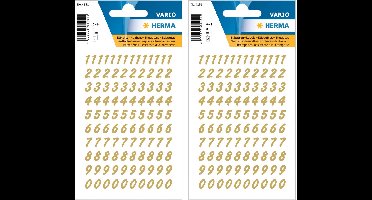 Herma Stickervel - cijfers / getallen - 416x - 0-9 - goudkleurig - 8 mm - stickers