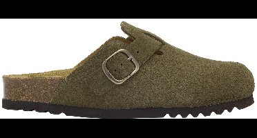 SCHOLL FAE NEW Suede SA Womens Khaki FALSO Clogs - Khaki - Maat 39