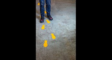 Belijning/Markering Durable, zelfklevend in voetvorm, voor vloeren, 5 paar