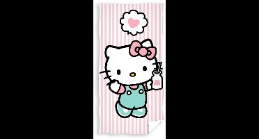 Hello Kitty Strandlaken Heart - 70 x 140 cm - Katoen