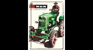 M.A.N. 18 PS Metalen Postcard 10x14 cm