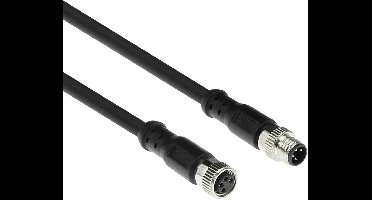 ACT Industrial 1,50 meter Sensor kabel M8A 4-polig male naar M8A 4-polig female, Ultraflex Xtreme TPE kabel, afgeschermd
