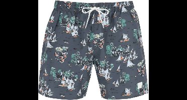 HUGO BOSS Piranha swim shorts - heren zwembroek - donkergrijs dessin