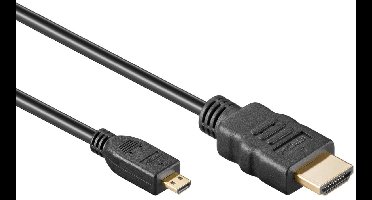 Micro HDMI - HDMI kabel | HDMI2.1 (8K 60Hz + HDR) | zwart | 2 meter