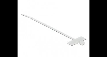 Tie-wraps 200 x 2,5mm / transparant - met label (100 stuks)