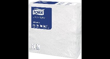Tork Lunchservet wit 1 laags 1/4 vouw