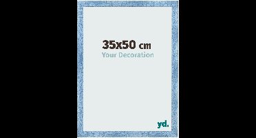 Your Decoration - Fotolijst 35x50 cm - MDF - Helder Blauw Geveegd - Pisa