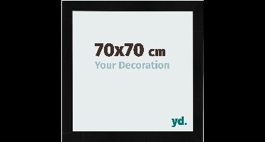 Your Decoration - Fotolijst 70x70 cm - MDF - Zwart Hoogglans - Pisa