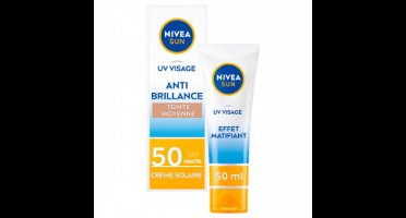 NIVEA Sun Zonnecrème Gezicht Anti-Shine SPF 50 - 50 ml