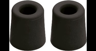 Benson Deurbuffers / deurstoppers rubbers - 2x - zwart - 50 x 40 mm - met schroefbevestiging