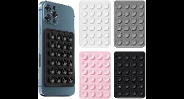4 Pcs Telefoon Zuignappen Geschikt voor Alle Telefoonmodellen - Antislip Telefoonhouder voor Selfie en Video - Siliconen Auto Telefoonhouder
