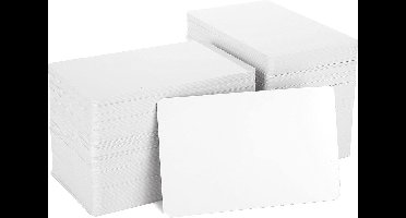 200pcs Witte Lege PVC Kaarten - PVC Plastic Kaarten CR80 - Plastic Visitekaartjes en ID Kaarten Compatibel met ID Kaartprinters - 30Mil 760Micron