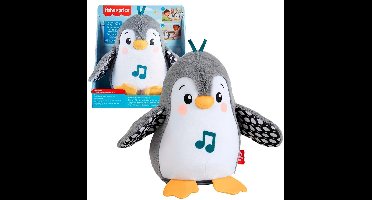 Fisher-Price Flap & Wobble Penguin - 20 cm hoog - Interactieve knuffel