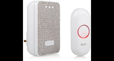 Byron DBY-22322 - Deurbel Draadloze set - 150m Bereik - IP44 waterdicht - Wit