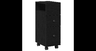 Badkamermeubelset | Opbergkast Zwart Eiken 33 x 23 x 65 cm Bewerkt hout