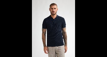 Petrol Industries - Heren Gebreide polo Delfín - Blauw - Maat S