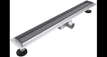 FugaFlow Eccelente Anta douchegoot - 200cm - tegelrooster - vloerflens - Geborsteld Gunmetal PVD