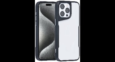 TUNIQ telefoonhoesje voor Apple iPhone 15 Pro Max - Siliconen backcover - Zwart