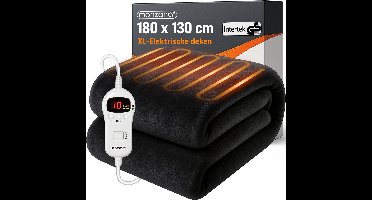 Monzana Warmtedeken - 180x130cm 10 Verwarmingsniveaus Timer - Antraciet