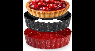 La Cucina - Granieten Taartvorm Met Uitneembare Bodem - 12 cm - Set Van 2 - Staal - Non-Stick