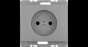 Berker K5 contactdoos - inbouw - 1-voudig - RVS-kleur