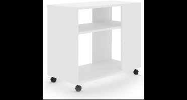 Vicco Coffee table "Rolli", White, 70 x 60 cm