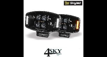 SKYLED Jumbo Oculus Led verstraler met positielicht wit/amber 10.000 Lumen 90 watt IP69K drukwaterdicht