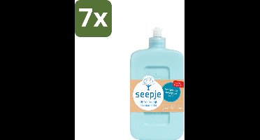 Seepje - Afwasmiddel - Verfrissend & Zacht voor de Handen - Spetterende Eucalyptus - 500 ml - Bulkverpakking - 7 stuks