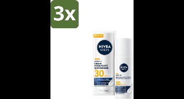 NIVEA MEN – Gezichtscrème – Sensitive, Gevoelige huid, SPF30 – 50 ml - Bulkverpakking - 3 stuks