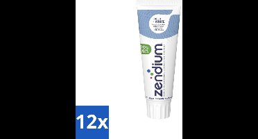 12 x Zendium - Tandpasta - Fresh+ White - 75 ml - Tandpasta - Frisse Adem - Witte Tanden - Enzymen - Fluoride