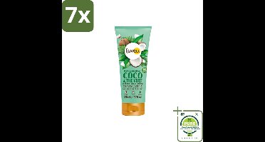 7 x Lovea – Conditioner – Kokos & Groene Thee – Herstellend – 200 ml - Grootverpakking - Haarkleur - Haartype - Haarverzorging - Haarconditioner - Kokoswater