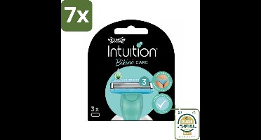 7 x Wilkinson Intuition - Navulmesjes - Bikini Care Duo - Praktisch - 3 mesjes - Grootverpakking - Intieme Zone Scheren - Bikini Care - Gevoelige Huid Scheren - Navulmesjes - Scheren Voor Vrouwen