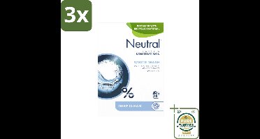 3 x Neutral - Waspoeder - Witte was - Parfumvrij - Gevoelige huid - 18 wasbeurten - Grootverpakking - Waspoeder - Parfumvrij - Gevoelige Huid - Witte Was - Hypoallergeen