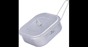 Titanium Mess Tin 1000 ml - Campingpan met Deksel en Klapgreep voor Outdoor Koken en Bushcraft
