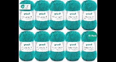 10 x 50g Katoen Breigaren en Haakgaren 100% Katoen Emerald Groen - Geschikt voor Amigurumi en Zomerprojecten