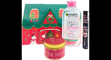 Garnier Kerst Cadeauset – 3-delig – Micellair Water + Maybelline Mascara + Kaars – Cadeau voor haar