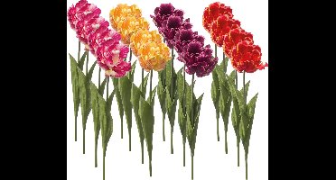 Emerald - Kunstbloem Tulp Paris 66cm - Set van 16 - Kunstplant voor binnen