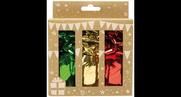 Cadeauversieringsset 12-delig 3 kleurig