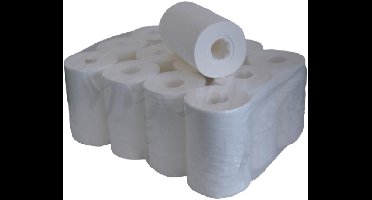 Poetspapier Mini | 1-laags | 120 m | pak van 12 rollen